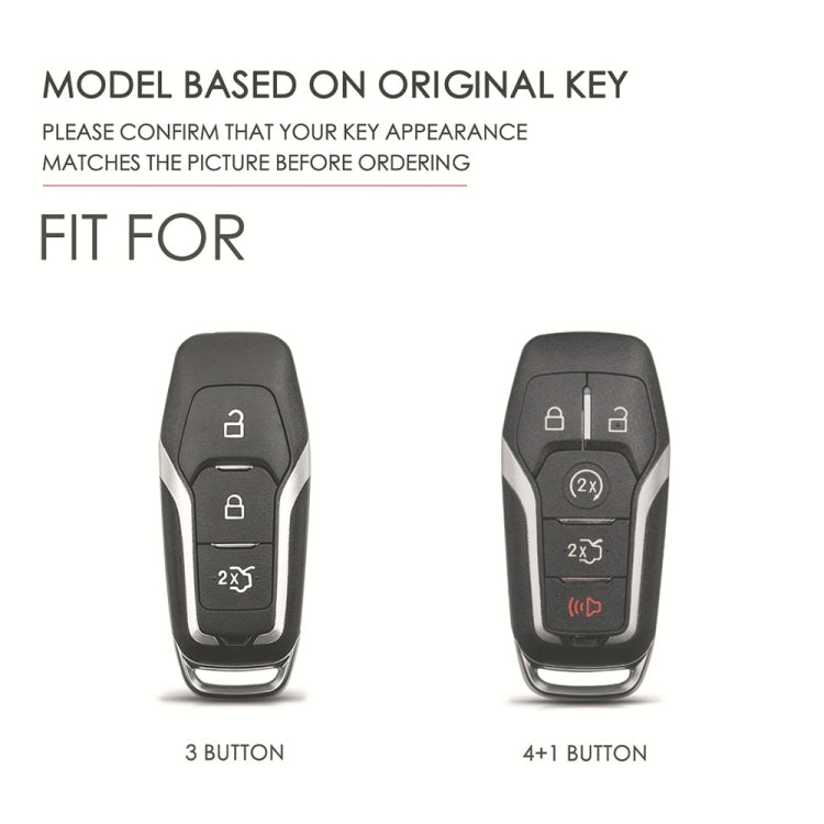 For Ford F-150 3-button C074 Car Key Leather Protective Case, C074