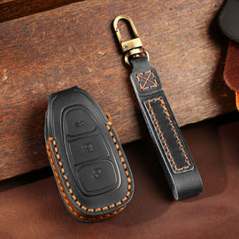 For Ford Focus/Mondeo/Maverick/Explorer/Escort/Edge 2017-2018 C231 Car Key Leather Protective Case, C231