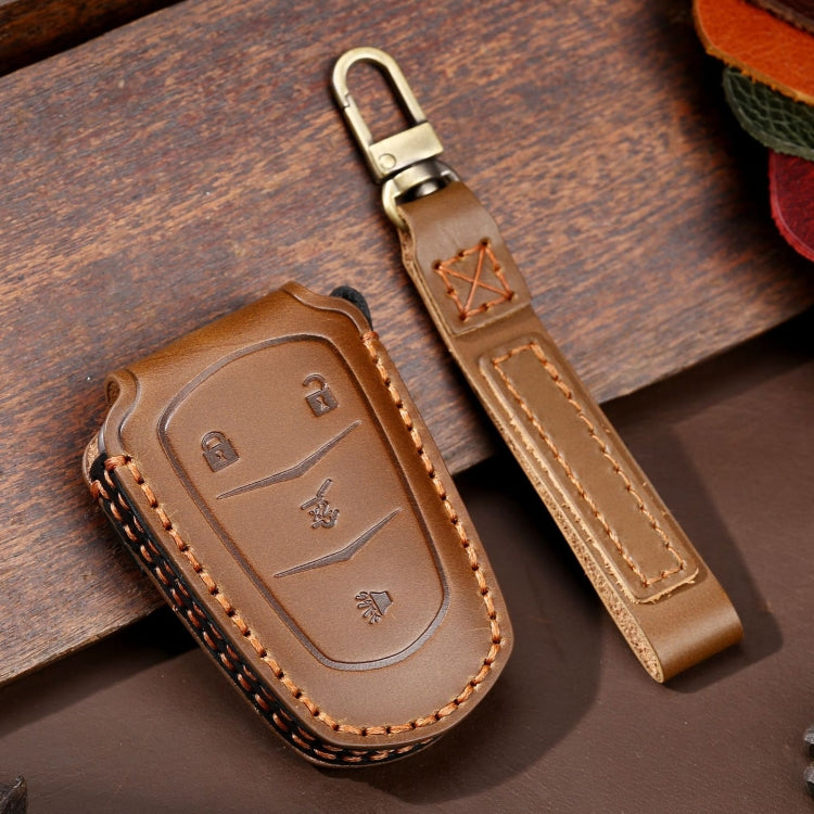 For Cadillac / CT5 / CT6 / XT6 4-button C086 Car Key Leather Protective Case, C086