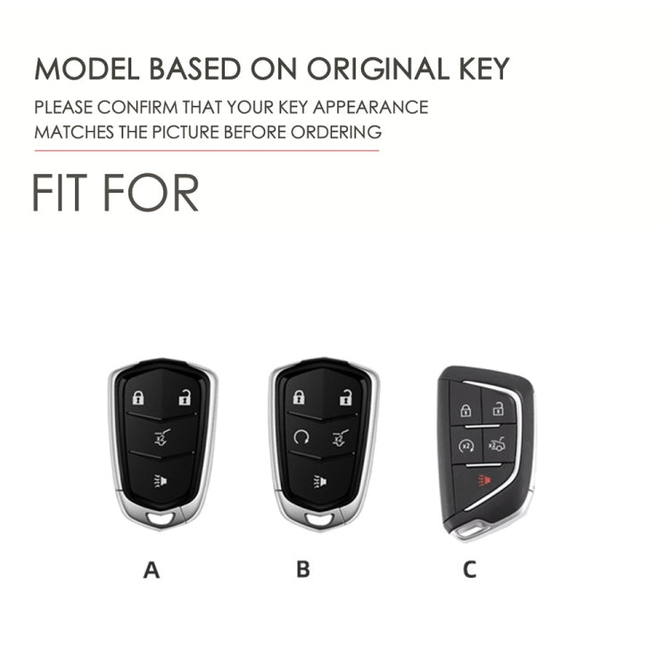For Cadillac / CT5 / CT6 / XT6 5-button C087 Car Key Leather Protective Case, C087