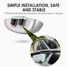 Load image into Gallery viewer, 3R-091 Car Blind Spot Left Rear View Wide Angle Adjustable Mirror, 3R-091 (Black), 3R-091
