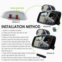 Load image into Gallery viewer, 3R-091 Car Blind Spot Left Rear View Wide Angle Adjustable Mirror, 3R-091 (Black), 3R-091