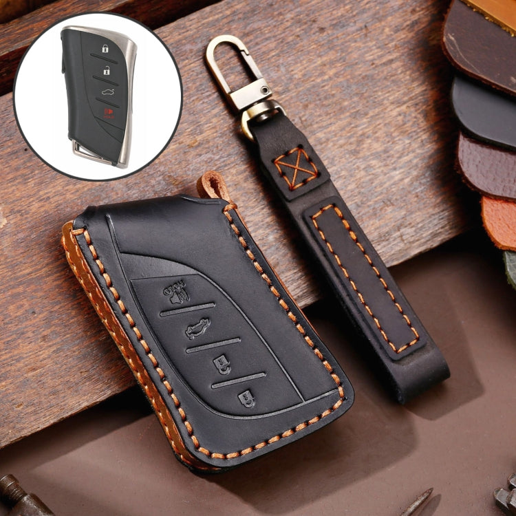 For Lexus 4-button Hallmo Car Cowhide Leather Key Protective Cover Key Case, C131