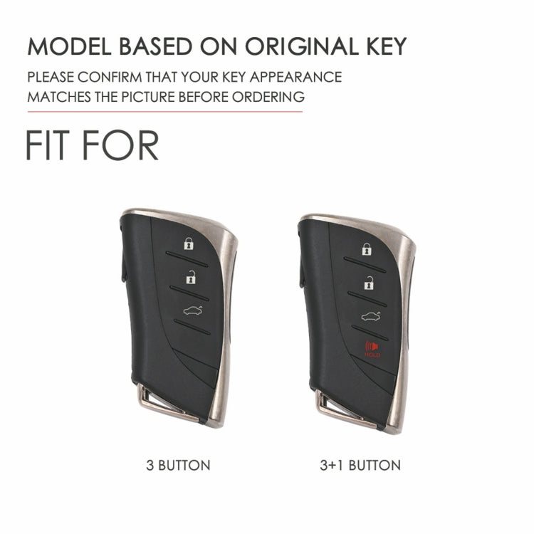 For Lexus 4-button Hallmo Car Cowhide Leather Key Protective Cover Key Case, C131