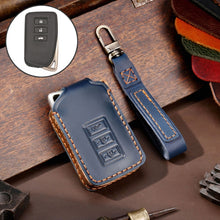 Load image into Gallery viewer, For Lexus 3-button Hallmo Car Cowhide Leather Key Protective Cover Key Case, C128