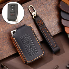 Load image into Gallery viewer, For Lexus 4-button Hallmo Car Cowhide Leather Key Protective Cover Key Case, C129
