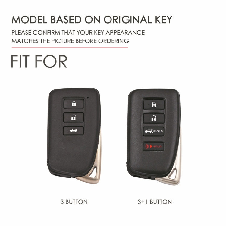 For Lexus 4-button Hallmo Car Cowhide Leather Key Protective Cover Key Case, C129