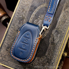 Load image into Gallery viewer, For Chevrolet 4-button Hallmo Car Cowhide Leather Key Protective Cover Key Case, C113