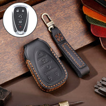 Load image into Gallery viewer, For Chevrolet 5-button Hallmo Car Cowhide Leather Key Protective Cover Key Case, C114