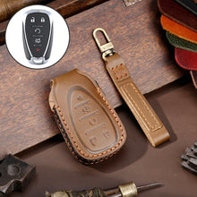 Load image into Gallery viewer, For Chevrolet 5-button Hallmo Car Cowhide Leather Key Protective Cover Key Case, C114