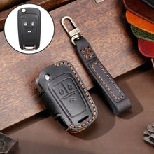 Load image into Gallery viewer, For Chevrolet Folding Hallmo Car Cowhide Leather Key Protective Cover Key Case, C115