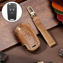 Load image into Gallery viewer, For Chevrolet Folding Hallmo Car Cowhide Leather Key Protective Cover Key Case, C115