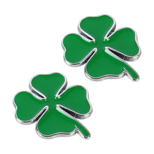 Load image into Gallery viewer, 2pcs Four Leaf Clover Luck Symbol Badge Labeling Sticker Styling Car Decoration, Size: 2x2x0.2cm, Size: 2x2x0.2cm