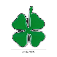 Load image into Gallery viewer, 2pcs Four Leaf Clover Luck Symbol Badge Labeling Sticker Styling Car Decoration, Size: 2x2x0.2cm, Size: 2x2x0.2cm
