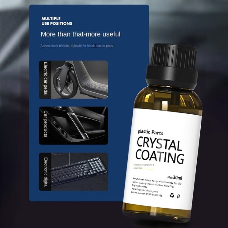 Car Crystal Plating Plastic Refurbishment Fluid, Capacity: 30ml, 30ml Plastic Refurbishment Fluid