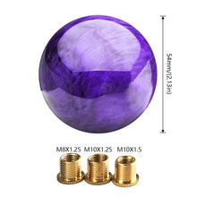 Load image into Gallery viewer, Car Modified Marble Star Gear Head Shifter Cover with Adapter, Purple, Pink, Green, Light Green, Light Blue