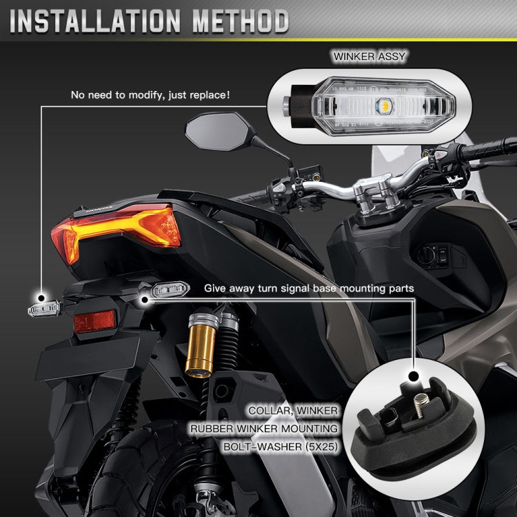 2pcs For Honda RS150 XRE300 CRF300 X-ADV Motorcycles LED Turn Signal Light, For Honda RS150
