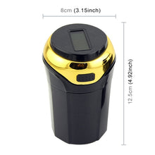Load image into Gallery viewer, N12B Car Creative Ashtray Solar Power With Light And Cover Car Supplies, N12B