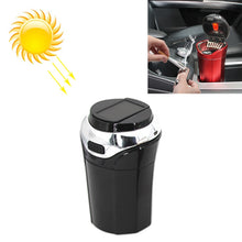 Load image into Gallery viewer, N12E Car Creative Ashtray Solar Power With Light And Cover With Cigarette Liighter