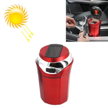 Load image into Gallery viewer, N12E Car Creative Ashtray Solar Power With Light And Cover With Cigarette Liighter