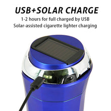 Load image into Gallery viewer, N12E Car Creative Ashtray Solar Power With Light And Cover With Cigarette Liighter