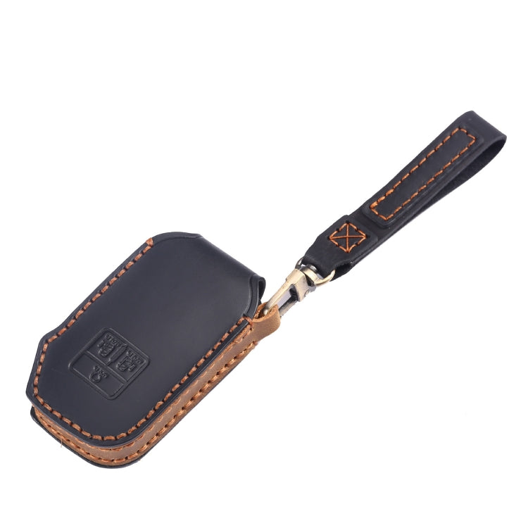For KIA Carnival EX / SX Hallmo Car Cowhide Leather Key Protective Cover Key Case, C138