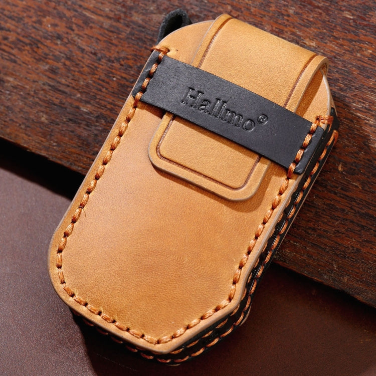 For KIA Carnival EX / SX Hallmo Car Cowhide Leather Key Protective Cover Key Case, C138