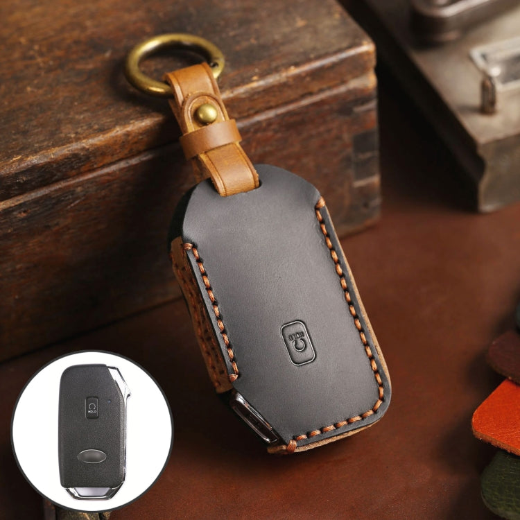 For Kia Sorento Hallmo Car Cowhide Leather Key Protective Cover Key Case, B088