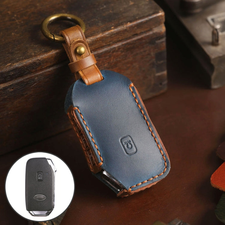 For Kia Sorento Hallmo Car Cowhide Leather Key Protective Cover Key Case, B088