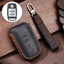 Load image into Gallery viewer, For Kia C133 4-button Hallmo Car Cowhide Leather Key Protective Cover Key Case, C133
