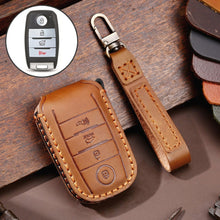 Load image into Gallery viewer, For Kia C133 4-button Hallmo Car Cowhide Leather Key Protective Cover Key Case, C133
