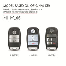 Load image into Gallery viewer, For Kia C133 4-button Hallmo Car Cowhide Leather Key Protective Cover Key Case, C133
