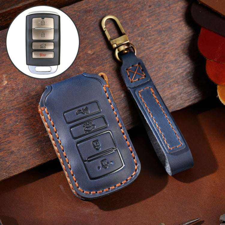 For Kia K4 Hallmo Car Cowhide Leather Key Protective Cover Key Case, C179