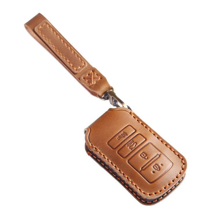 For Kia K4 Hallmo Car Cowhide Leather Key Protective Cover Key Case, C179