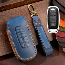 Load image into Gallery viewer, For Nissan Teana / Ariya 4-button Start Hallmo Car Cowhide Leather Key Protective Cover Key Case, 4-button Start