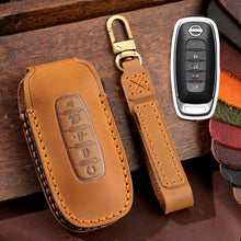Load image into Gallery viewer, For Nissan Teana / Ariya 5-button Start Hallmo Car Cowhide Leather Key Protective Cover Key Case, 5-button Start