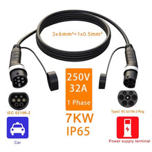 Load image into Gallery viewer, Feyree European Standard New Energy Electric Vehicle Charging Pile Double-ended Extension Cable, 250V 32A