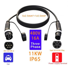 Load image into Gallery viewer, Feyree European Standard New Energy Electric Vehicle Charging Pile Double-ended Extension Cable, 480V 16A