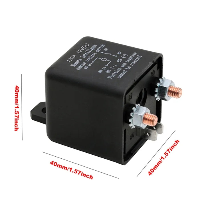 ZL180 12V 120A Car Relay Remote Rireless Battery Isolator with Battery Clip x 2 & Remote Control x 2, 12V 120A   with Battery Clip x 2 & Remote Control x 2