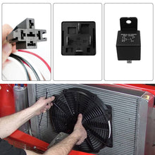 Load image into Gallery viewer, Car 12V 40A 175-185 Degree Thermostat Dual Electric Cooling Fan Wiring Relay Sensor Kit, Electric Cooling Fan Wiring Relay