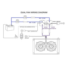 Load image into Gallery viewer, Car 12V 40A 175-185 Degree Thermostat Dual Electric Cooling Fan Wiring Relay Sensor Kit, Electric Cooling Fan Wiring Relay