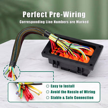Load image into Gallery viewer, 24V 5 Pin Car 6 Slots Waterproof Relay Fuse Box with Cable, 24V 5 Pin
