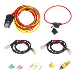 Car 12V 40A 165-185 Degree Electric Cooling Fan Thermostat Temperature Sensor Switch Set, 12V 40A 165-185 Degree