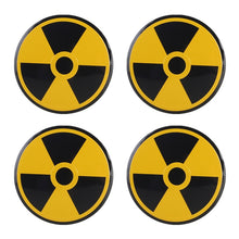 Load image into Gallery viewer, 4 in 1 Car Wheel Hub Decorative Sticker, Diameter: 5.8cm, Black + Yellow