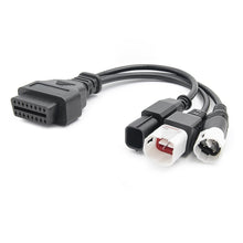 Load image into Gallery viewer, Motorcycle OBD II 3 Pin + 4 Pin + 6 Pin to 16 Pin Adapter Cable for Honda / Yamaha, For Honda / Yamaha (Black)
