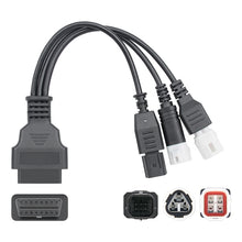 Load image into Gallery viewer, Motorcycle OBD II 3 Pin + 4 Pin + 6 Pin to 16 Pin Adapter Cable for Honda / Yamaha, For Honda / Yamaha (Black)
