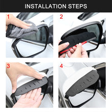 Load image into Gallery viewer, Car Rear View Mirror Rain Eyebrow Cover Catering Mirror PVC Carbon Fiber Pattern Rain Shield, DM-119
