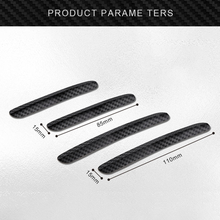 4 in 1 Car Door Anti-Static PC Carbon Fiber Anti-Collision Strip, Carbon Fiber Anti-Collision Strip