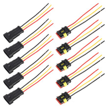 Load image into Gallery viewer, 10pcs 2P Car Waterproof Plug Car Connector Plug-In, Length：10cm, 3P