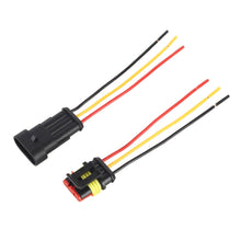 Load image into Gallery viewer, 10pcs 2P Car Waterproof Plug Car Connector Plug-In, Length：10cm, 3P